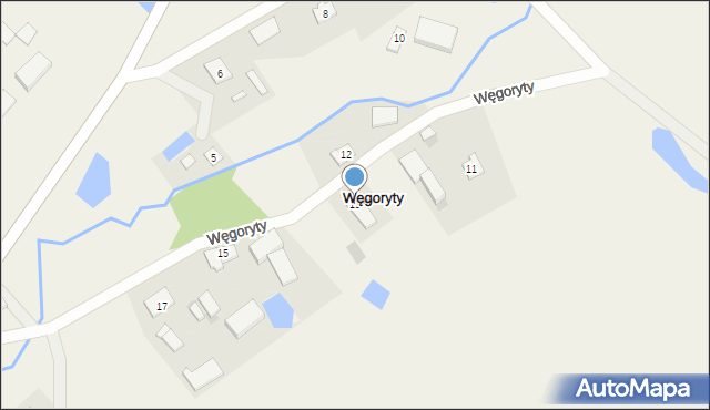 Węgoryty, Węgoryty, 13, mapa Węgoryty