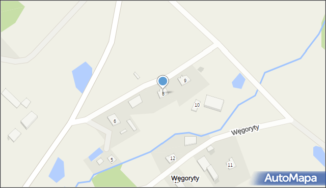 Węgoryty, Węgoryty, 8, mapa Węgoryty