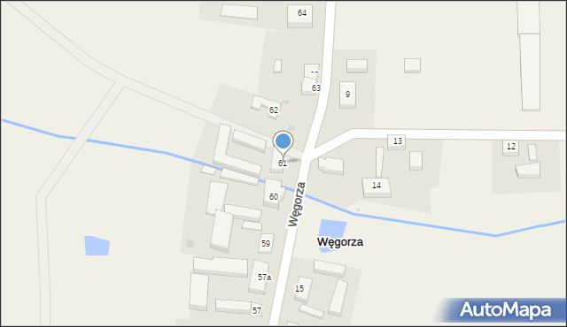 Węgorza, Węgorza, 61, mapa Węgorza