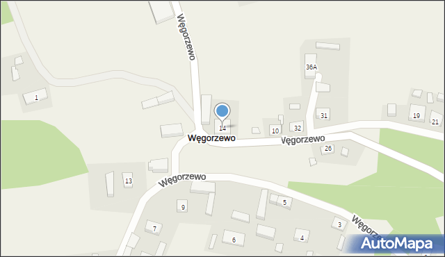 Węgorzewo, Węgorzewo, 14, mapa Węgorzewo