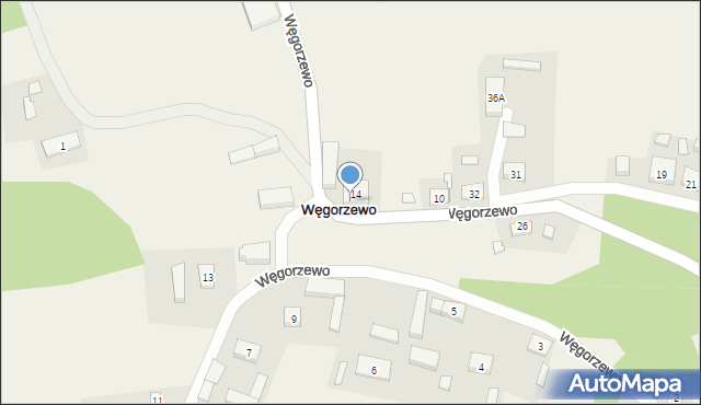 Węgorzewo, Węgorzewo, 14A, mapa Węgorzewo