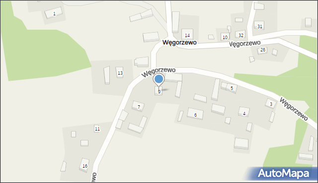 Węgorzewo, Węgorzewo, 9, mapa Węgorzewo