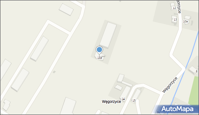 Węgorzyce, Węgorzyce, 14a, mapa Węgorzyce