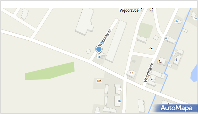 Węgorzyce, Węgorzyce, 16, mapa Węgorzyce