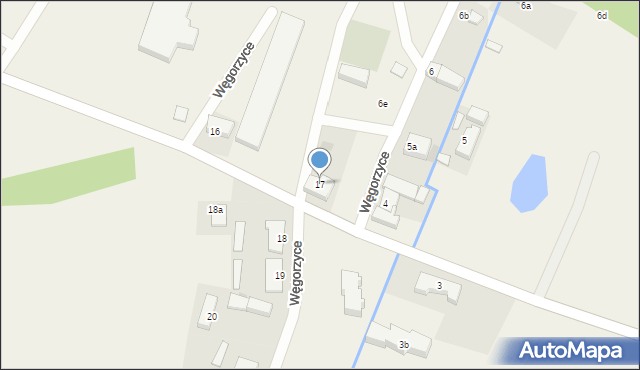 Węgorzyce, Węgorzyce, 17, mapa Węgorzyce