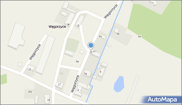 Węgorzyce, Węgorzyce, 6, mapa Węgorzyce