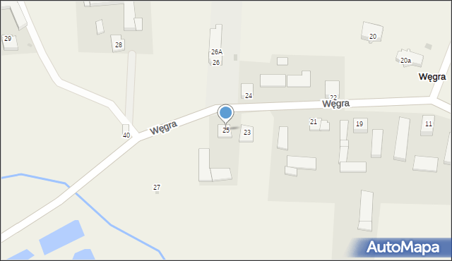 Węgra, Węgra, 25, mapa Węgra