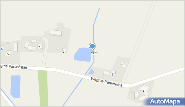 Węgrce Panieńskie, Węgrce Panieńskie, 3A, mapa Węgrce Panieńskie