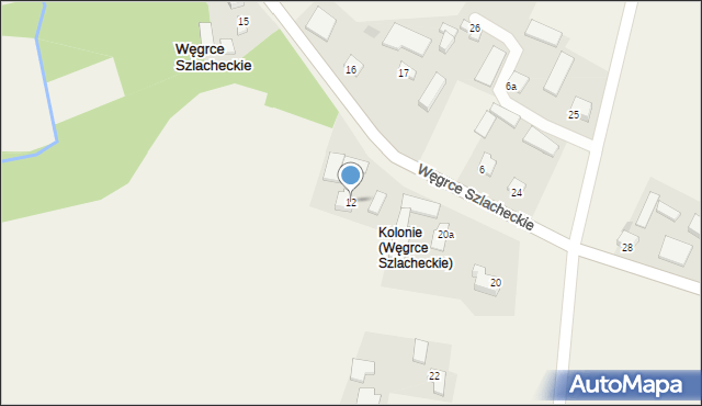 Węgrce Szlacheckie, Węgrce Szlacheckie, 12, mapa Węgrce Szlacheckie