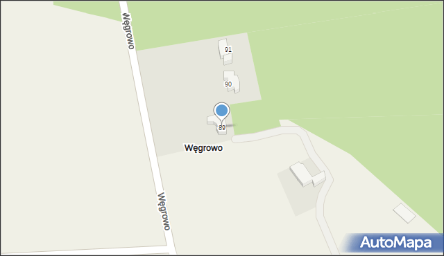 Węgrowo, Węgrowo, 89, mapa Węgrowo