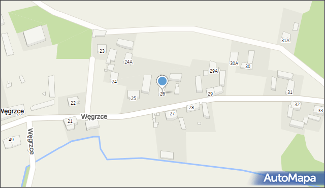 Węgrzce, Węgrzce, 26, mapa Węgrzce