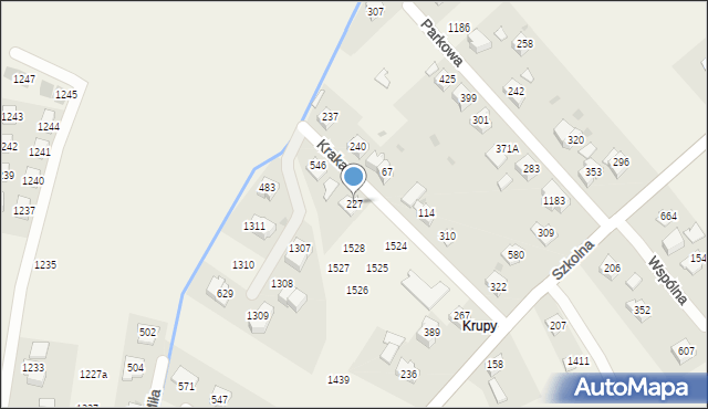 Węgrzce Wielkie, Węgrzce Wielkie, 227, mapa Węgrzce Wielkie