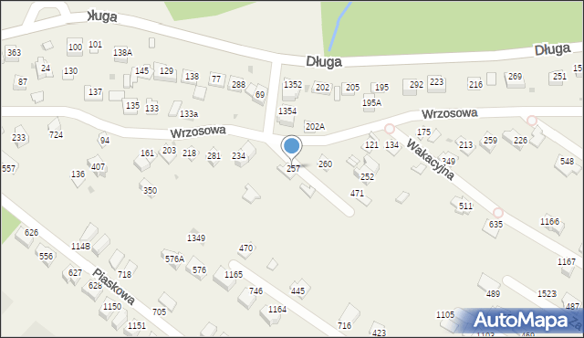 Węgrzce Wielkie, Węgrzce Wielkie, 257, mapa Węgrzce Wielkie