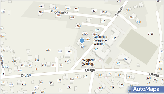 Węgrzce Wielkie, Węgrzce Wielkie, 286, mapa Węgrzce Wielkie