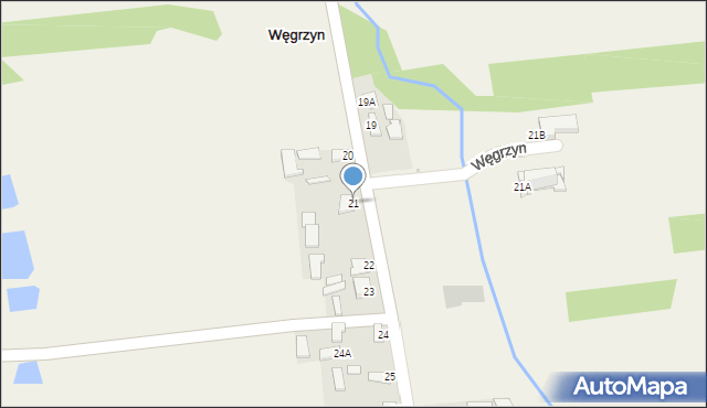 Węgrzyn, Węgrzyn, 21, mapa Węgrzyn