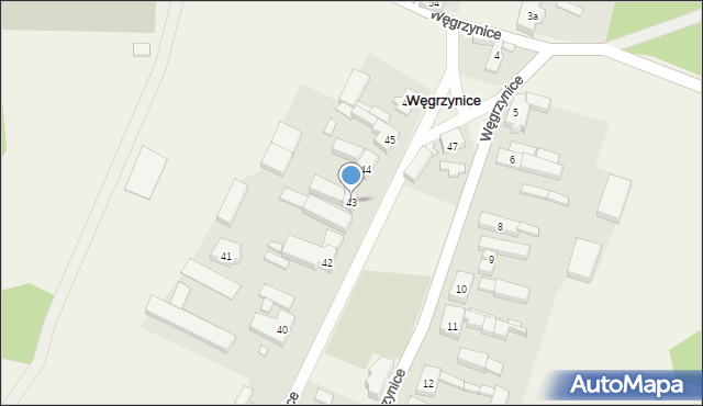 Węgrzynice, Węgrzynice, 43, mapa Węgrzynice