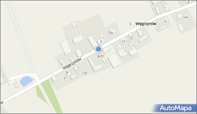 Węgrzynów, Węgrzynów, 14, mapa Węgrzynów