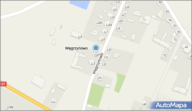 Węgrzynowo, Węgrzynowo, 114, mapa Węgrzynowo