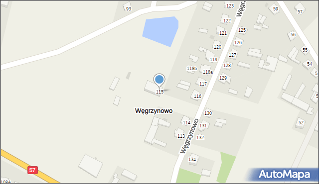 Węgrzynowo, Węgrzynowo, 115, mapa Węgrzynowo