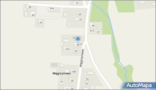 Węgrzynowo, Węgrzynowo, 61, mapa Węgrzynowo