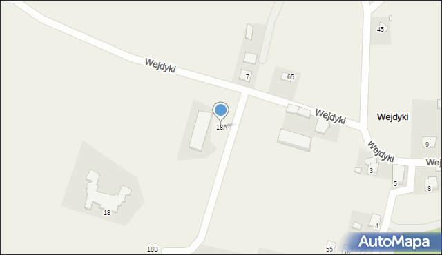 Wejdyki, Wejdyki, 18A, mapa Wejdyki