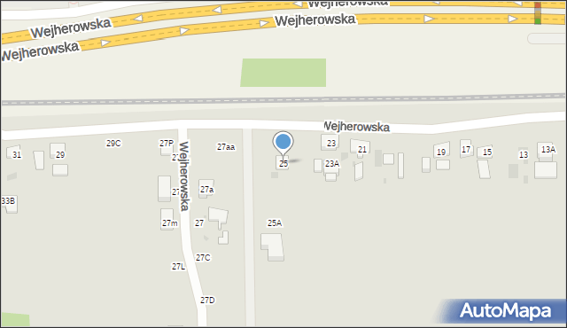 Wejherowo, Wejherowska, 25, mapa Wejherowo