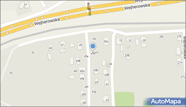 Wejherowo, Wejherowska, 43d, mapa Wejherowo