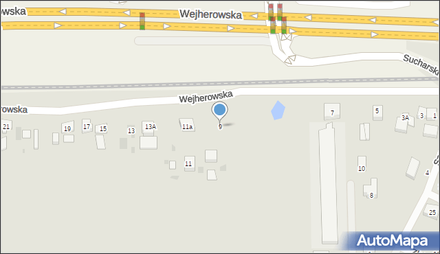 Wejherowo, Wejherowska, 9, mapa Wejherowo