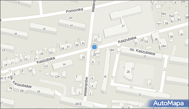 Wejherowo, Weteranów, 10, mapa Wejherowo