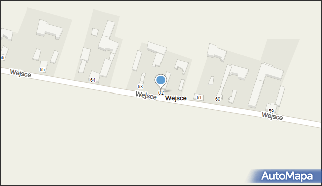 Wejsce, Wejsce, 62, mapa Wejsce