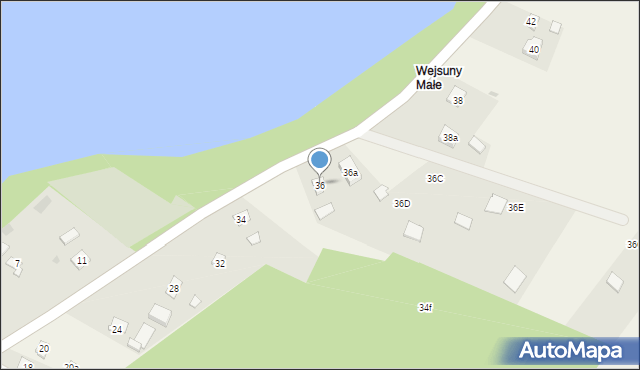 Wejsuny, Wejsuny, 36, mapa Wejsuny