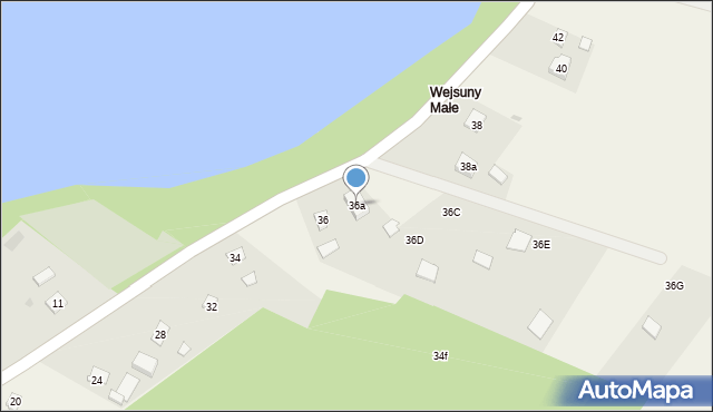 Wejsuny, Wejsuny, 36a, mapa Wejsuny