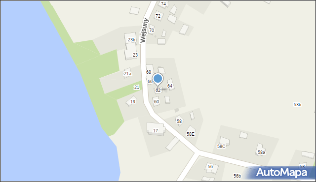 Wejsuny, Wejsuny, 62, mapa Wejsuny