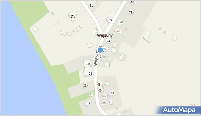 Wejsuny, Wejsuny, 70, mapa Wejsuny