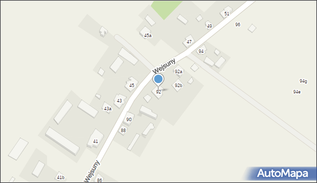 Wejsuny, Wejsuny, 92, mapa Wejsuny