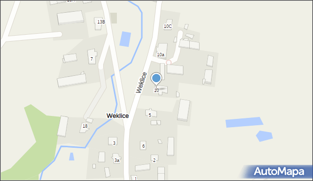 Weklice, Weklice, 10, mapa Weklice