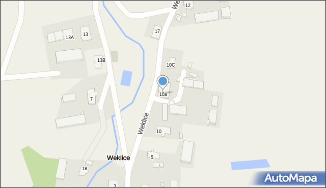 Weklice, Weklice, 10a, mapa Weklice