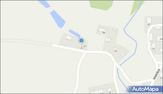 Weklice, Weklice, 11, mapa Weklice