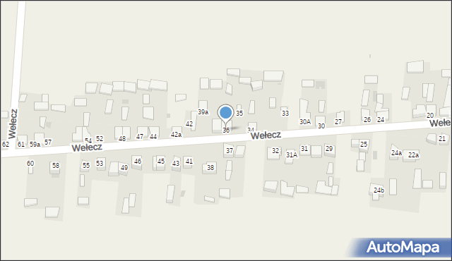 Wełecz, Wełecz, 36, mapa Wełecz