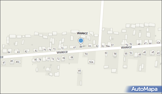 Wełecz, Wełecz, 66, mapa Wełecz