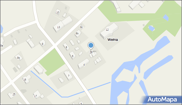 Wełna, Wełna, 26, mapa Wełna