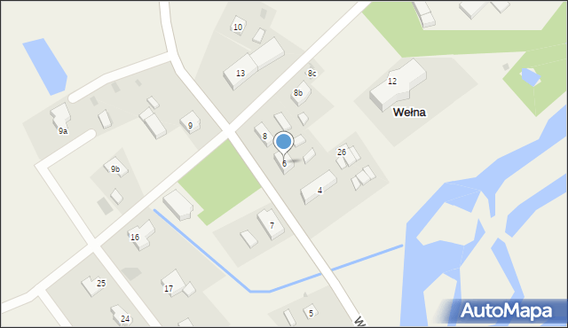 Wełna, Wełna, 6, mapa Wełna