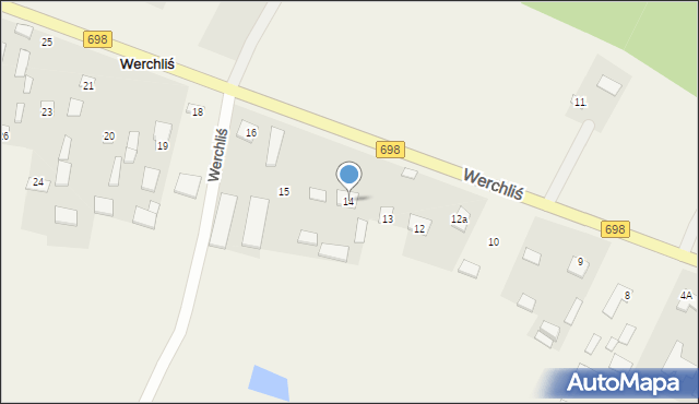Werchliś, Werchliś, 14, mapa Werchliś