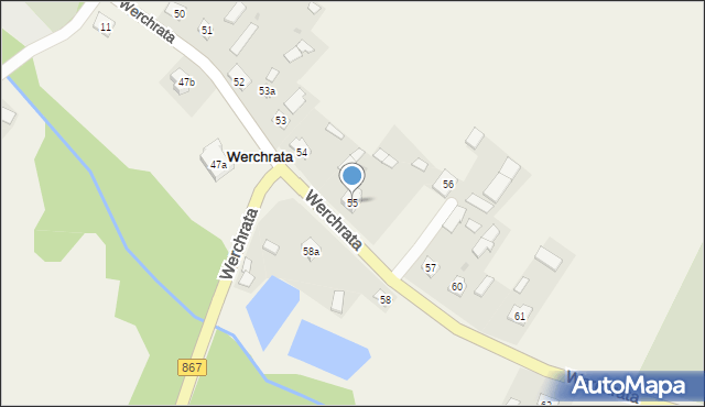 Werchrata, Werchrata, 55, mapa Werchrata