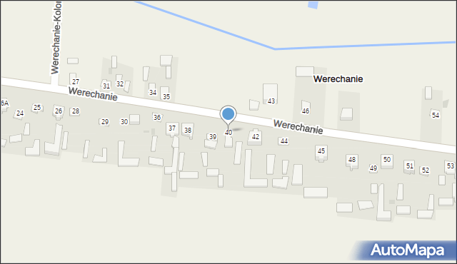 Werechanie, Werechanie, 40, mapa Werechanie