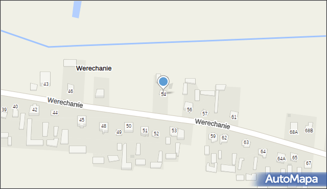 Werechanie, Werechanie, 54, mapa Werechanie