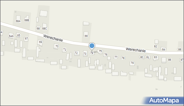 Werechanie, Werechanie, 74, mapa Werechanie