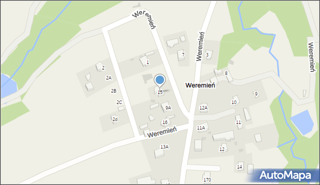 Weremień, Weremień, 15, mapa Weremień