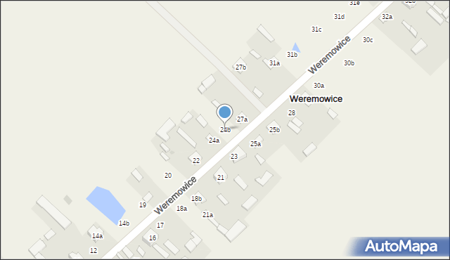 Weremowice, Weremowice, 24b, mapa Weremowice
