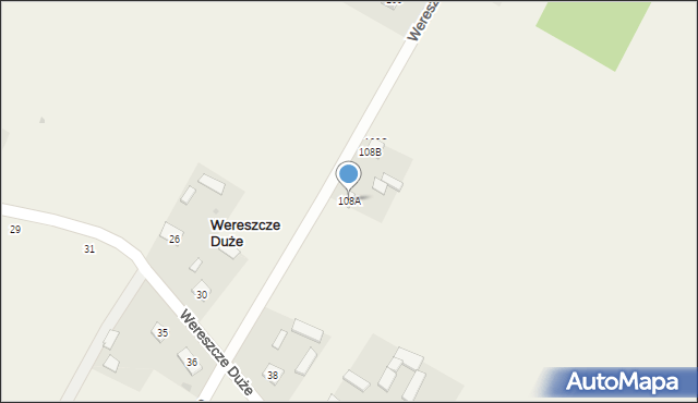 Wereszcze Duże, Wereszcze Duże, 108A, mapa Wereszcze Duże